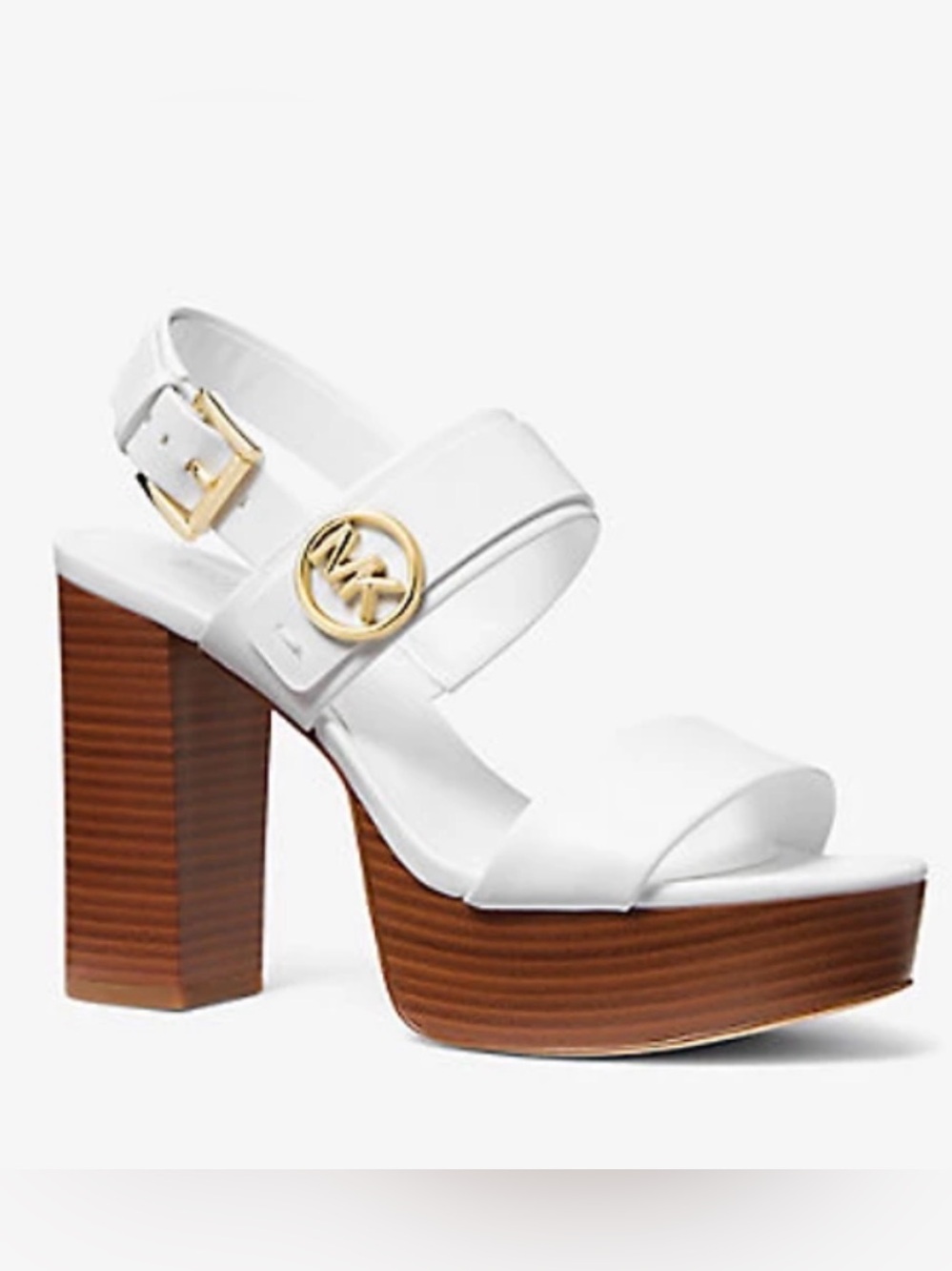 *NEW* Michael Kors Woman’s Carmen Vegan Leather Platform Sandals Sz 6